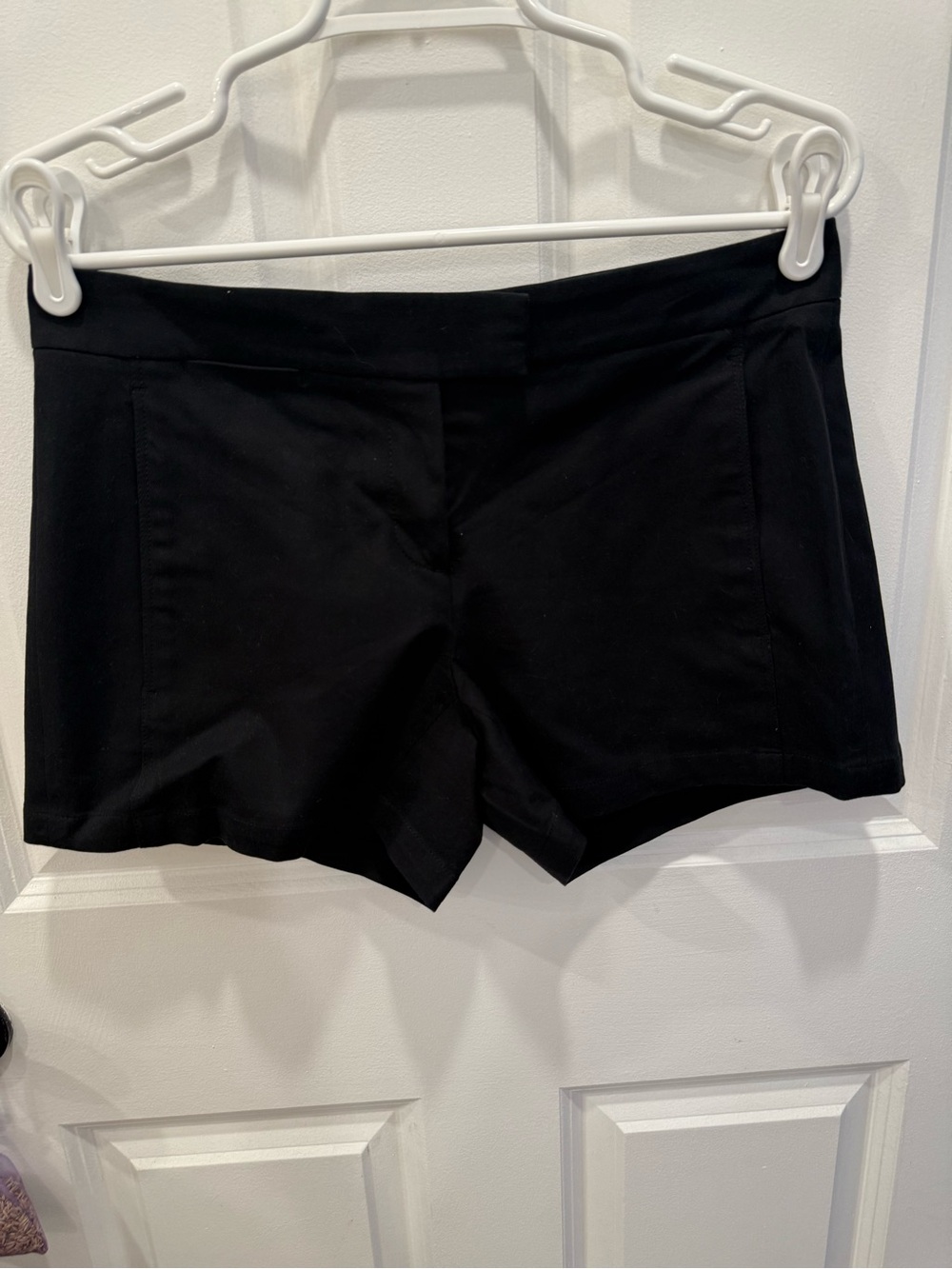 Theory Black High-Waist Stretch Shorts